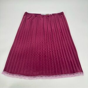 Old Navy Skirt Womens S Velvet Stretch Pleated Lace Trim VTG 2000s Whimsigoth